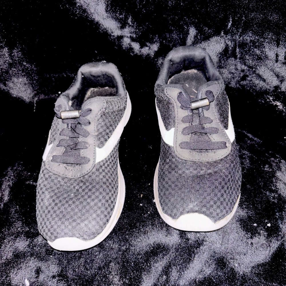 Kids Gray Slip-On Tennis Sneakers | Lightweight Athletic Shoes | Youth